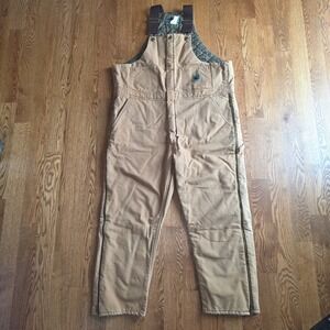 Berne Apparel #B415BDR Brown Insulated Overalls Mens XX-Large Short 52-54 Canvas